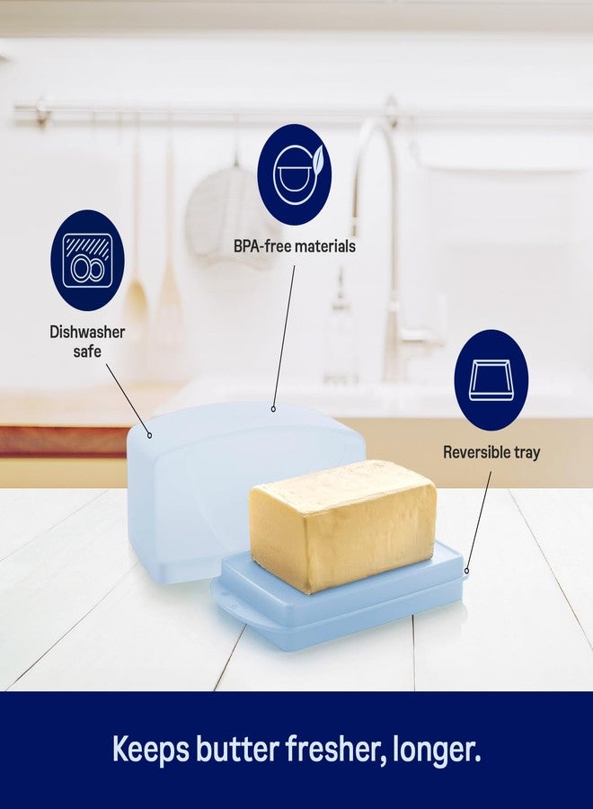 Tupperware Impressions Butter Dish, Light Blue, Dishwasher Safe and BPA Free - Image 4